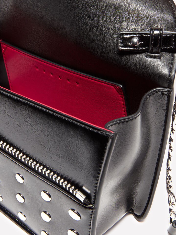 Sac asymétrique noir à clous - null - Noir | Sisley image number 4